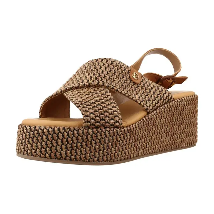 Carmela Sandali con zeppa 163234c Marrone