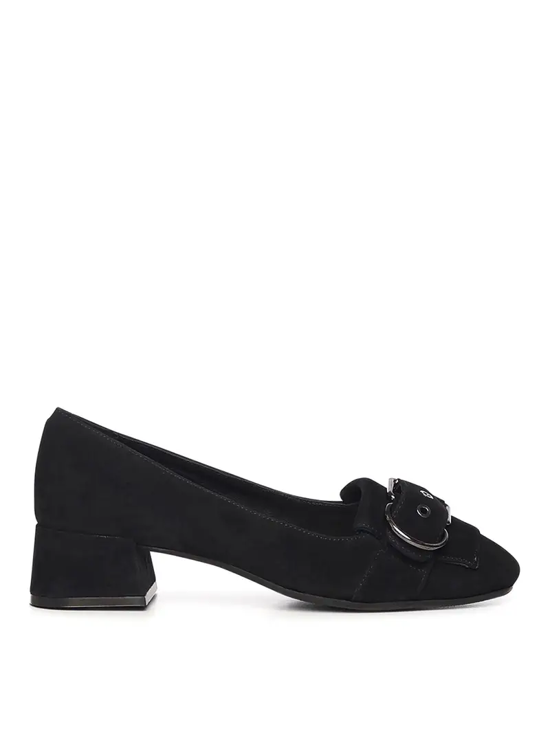 Carmens Rose Buckle Pumps Nero