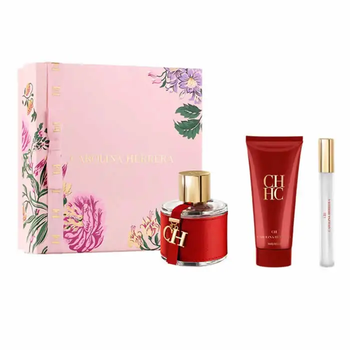 Carolina herrera Ch Eau De Toilette Spray 100ml Set 3 pezzi
