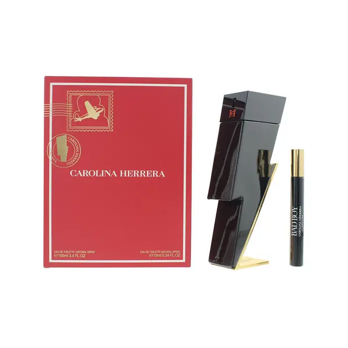 Cofanetti di profumi Carolina Herrera Set Bad Boy - colonia - 100ml + Mini 10ml Multicolore