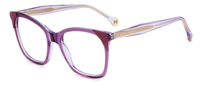 Carolina Herrera Donna HER 0290 0T7 Montature da vista Acetato Viola Squadrata Normale