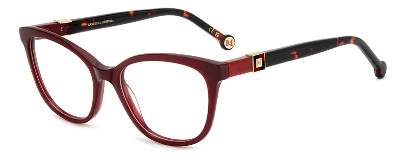 Carolina Herrera Donna HER 0299 C9A Montature da vista Acetato Rosso Squadrata Normale