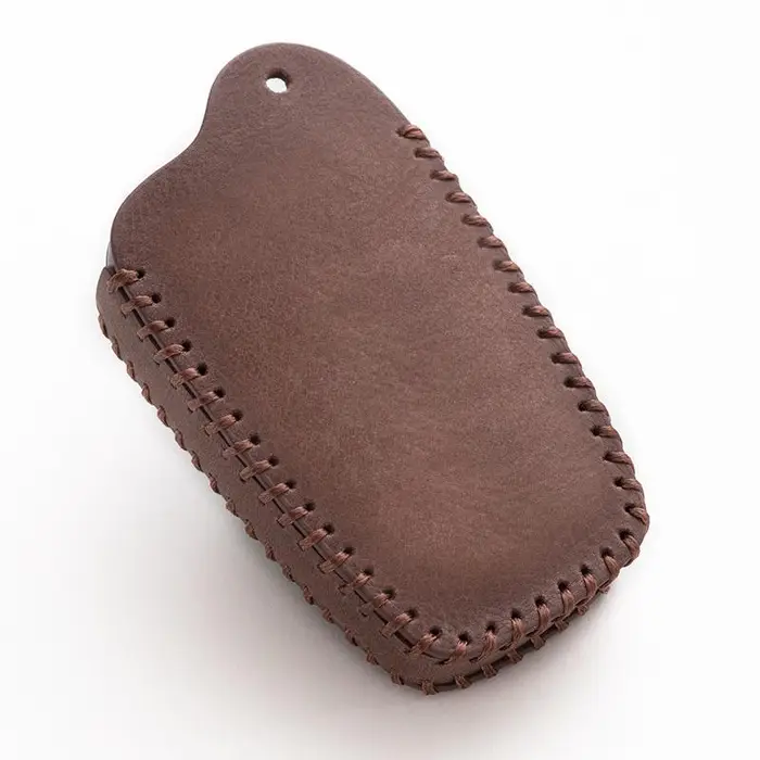 Custodia in pelle per chiave a distanza per auto Custodia completa per Toyota Auris Corolla Reiz Avensis Verso Yaris Aygo Rav4 Scion TC IM Borsette Supporto Fob D stytle Brown miniatura 5