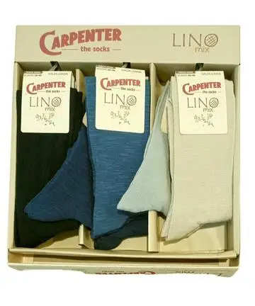 Carpenter Calzettone lungo uomo in misto lino elasticizzato N651 (1 PAIO)