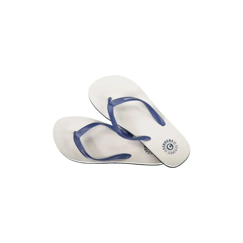 Carrera Ciabatte Uomo Bianche Infradito con Dettagli a Contrasto / Bianco