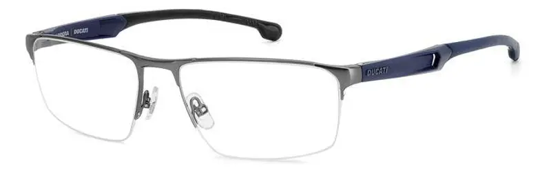 Carrera Ducati Uomo CARDUC 025 V6D Montature da vista Metallo Rutenio/Blu Geometrica