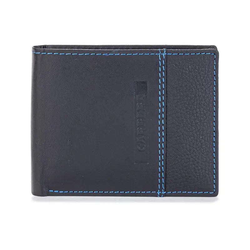 CARRERA Portafoglio blu da uomo con cuciture a contrasto