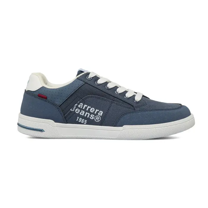 CARRERA Sneakers casual blu da uomo con dettagli microforati e logo Jeans