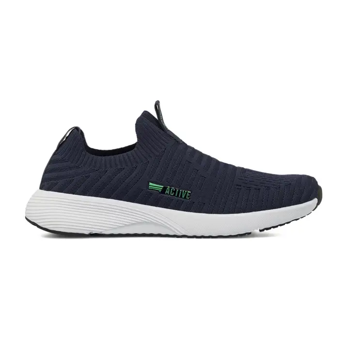CARRERA Sneakers slip-on blu da uomo in tessuto mesh con dettagli verdi