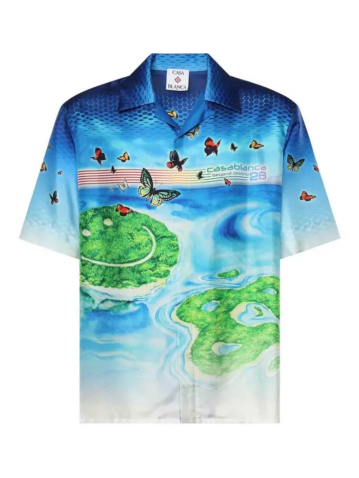 Casablanca Camicia di seta Beyond Destiny Rosso
