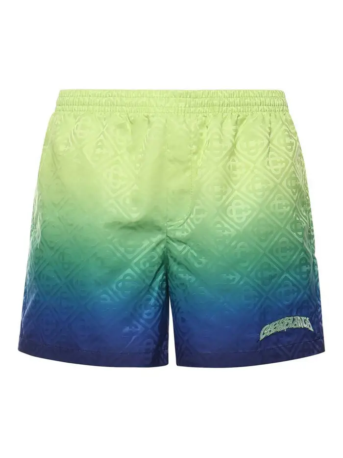 Casablanca Costume Da Bagno Sfumato Con Logo Multicolore