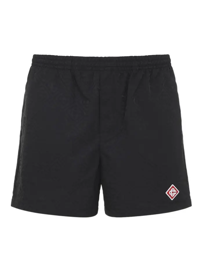 Casablanca Pantaloncini da bagno jacquard Nero