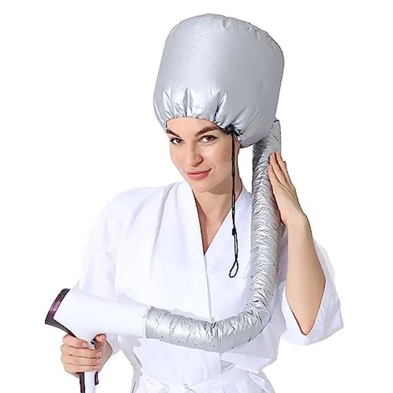 SYXLS Casco per Asciugatura Capelli, Cuffia per Asciugacapelli Manuali, Regolabile Elastica Cuffia Termica per Capelli, per