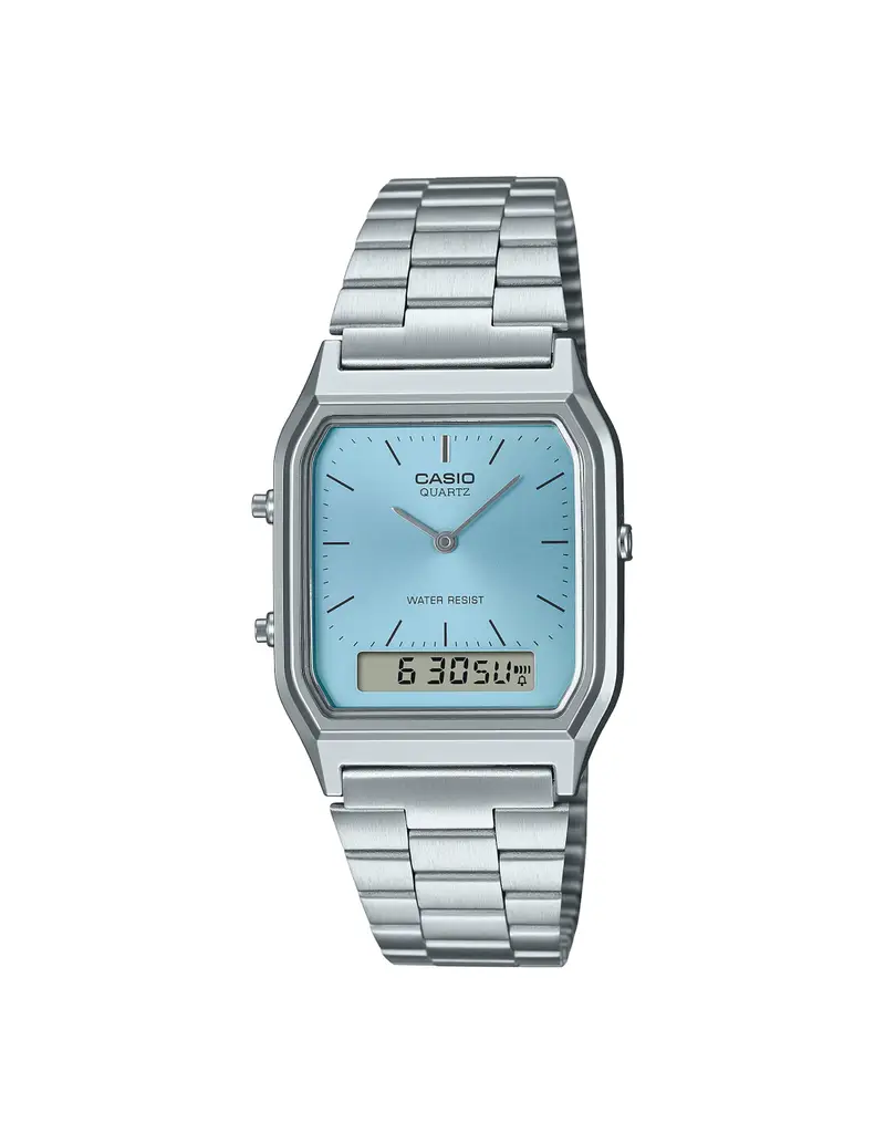 Casio Orologio Edgy Collection AQ-230A-2A1MQYES Silver Ice Blue