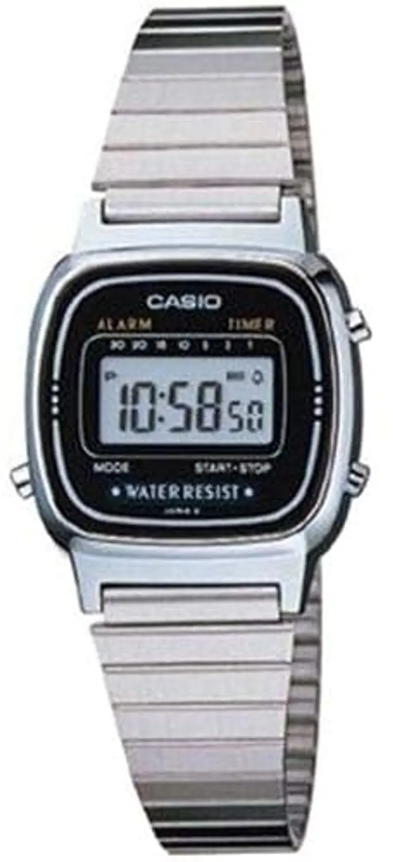 Casio Orologio da polso digitale da donna in acciaio inossidabile LA670W