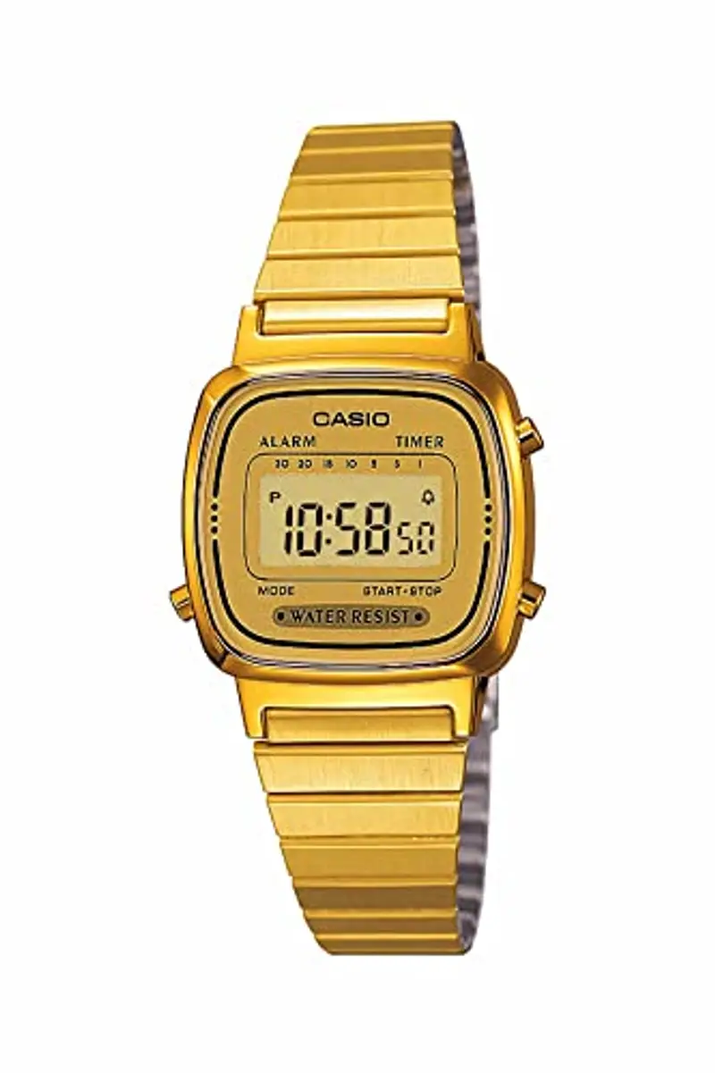 Casio Orologio Digitale al Quarzo Donna con Cinturino in Acciaio Inox LA670WGA-9DF