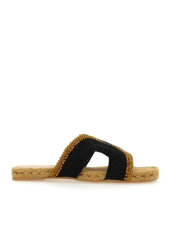 Castaner Sandalo in rayon Nero
