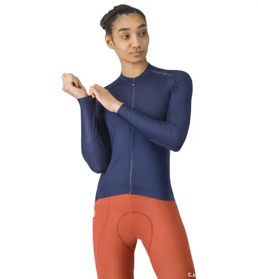 Castelli Espresso 2 LS Jersey W - maglia a maniche lunghe ciclismo - donna Blue