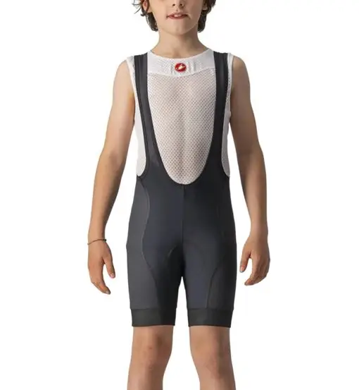 Castelli Pantaloncini con bretelle junior JR Competizione Nero