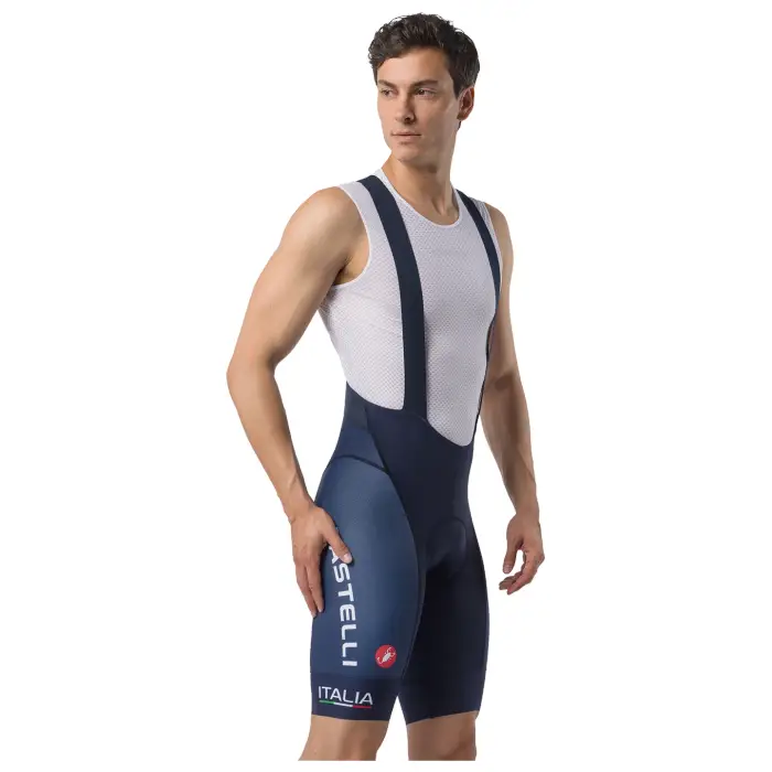 Castelli Pantaloncini con bretelle Team Italien 2026 Blu