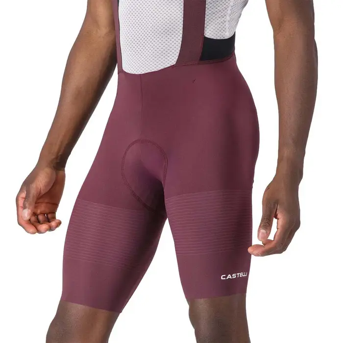 Castelli Salopette Ciclismo Premio Evo Deep Bordeaux Winter Sky Uomo Rosso