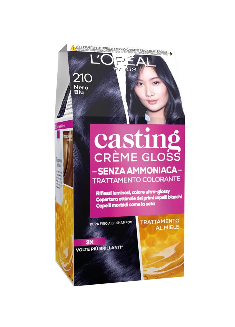 CASTING L'oréal Paris Tinta Capelli Creme Gloss, Tinta Capelli Senza Ammoniaca Per Una Fragranza Piacevole, 210 Nero Blu., Donna