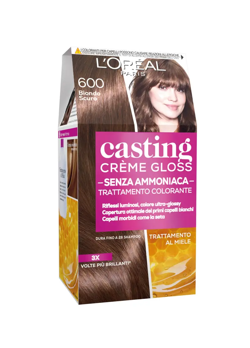 CASTING L'oréal Paris Tinta Capelli Creme Gloss, Tinta Capelli Senza Ammoniaca Per Una Fragranza Piacevole, 600 Biondo Scuro.