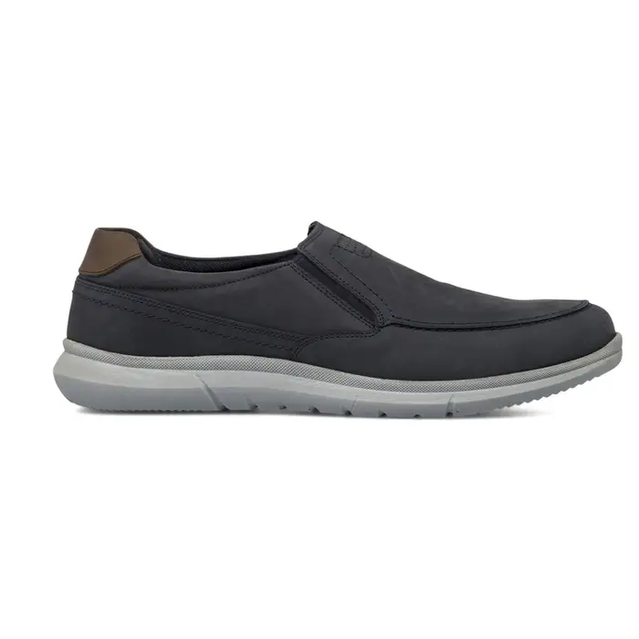 Mocassini Casual comfort blu da uomo in pelle