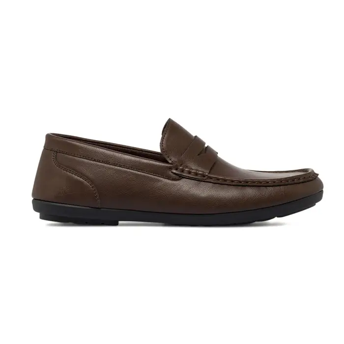 CASUAL COMFORT Mocassini comfort marroni da uomo modello penny loafer