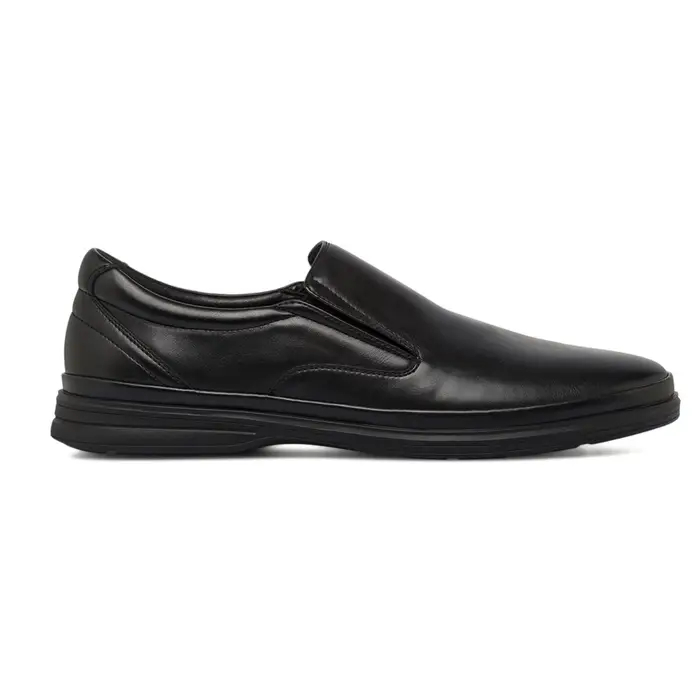 Scarpe slip-on nere Casual comfort da uomo con cuciture