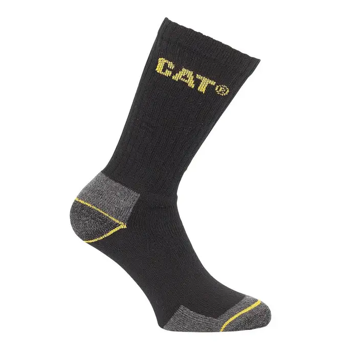 Caterpillar Calzini da lavoro Crew - Confezione da 3 paia / Calzini da uomo 11-14 nero