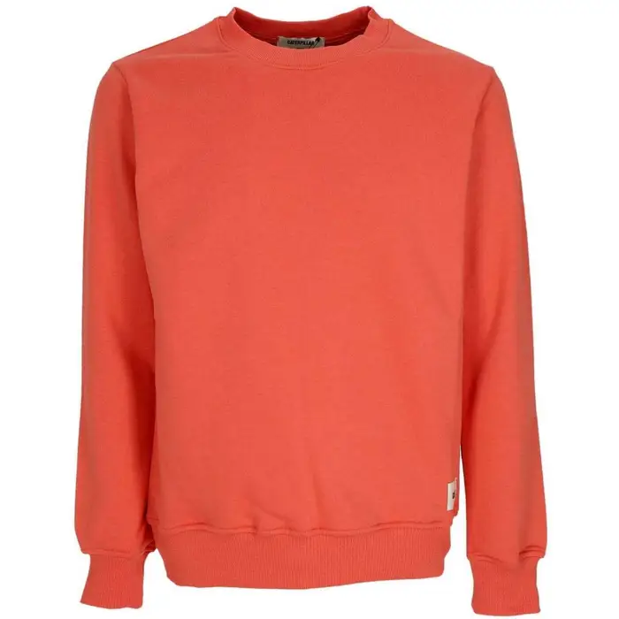 Caterpillar Felpa Felpa Leggera Girocollo Uomo Essential Crewneck Orange Rust Multicolore