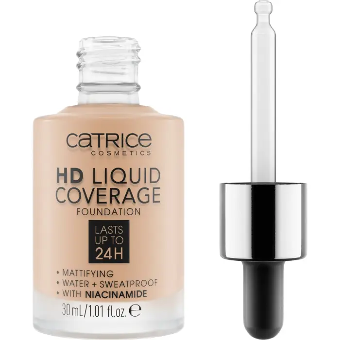 HD Liquid Coverage Fondotinta 030-Sand Beige 30ml - Fondotinta liquido
