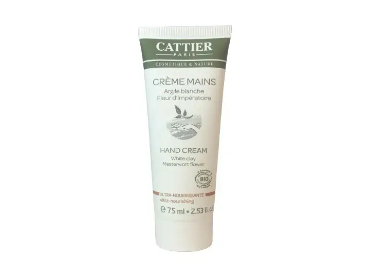 Cattier Paris Cattier Crema Mani Argilla Bianca e Fiore d'Imperatoria Ultra Nutriente BIO 75ML