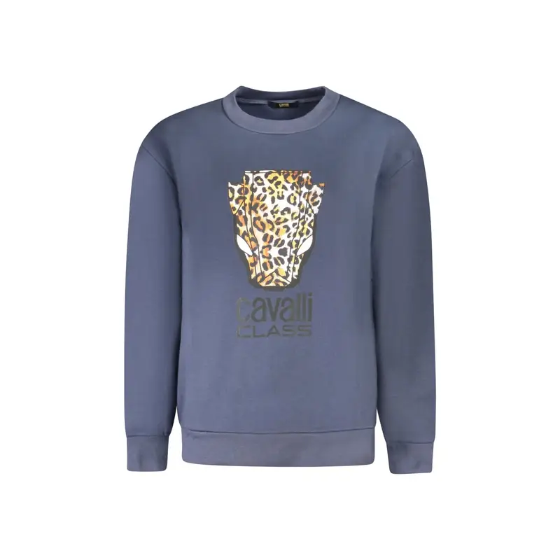 Cavalli Class Felpa Donna Blu Girocollo con Logo