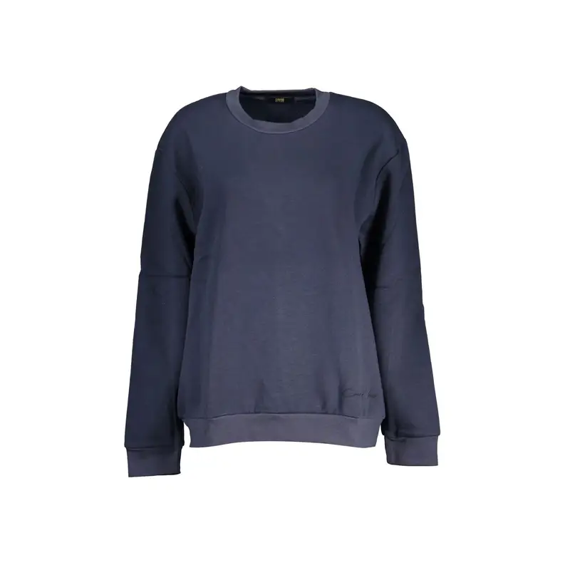 Cavalli Class Felpa Donna Blu Girocollo con Logo Ricamato