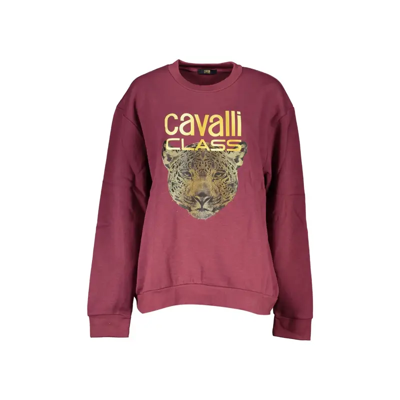 Cavalli Class Felpa Donna Viola Girocollo con Logo