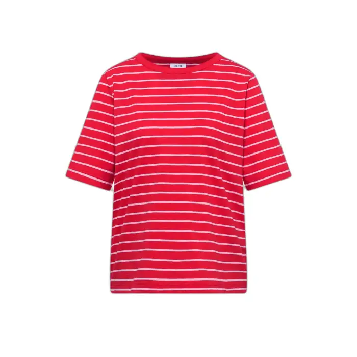 Camicia da donna Cecil Striped Slubyarn Rouge