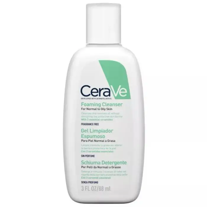 Cerave Cleanse Viso Gel Schiuma Pelle Normale Grassa 88ml