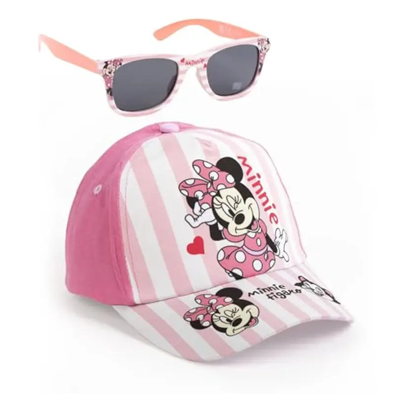 CERDÁ LIFE'S LITTLE MOMENTS Set De sol Mn Summer 2025 Cappellino da Baseball, Gorra + Gafas Minnie, Taglia Unica Unisex