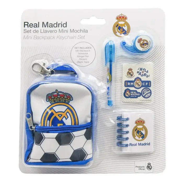 Cerda Zaino regolabile con penna e taccuino Real Madrid Blanc