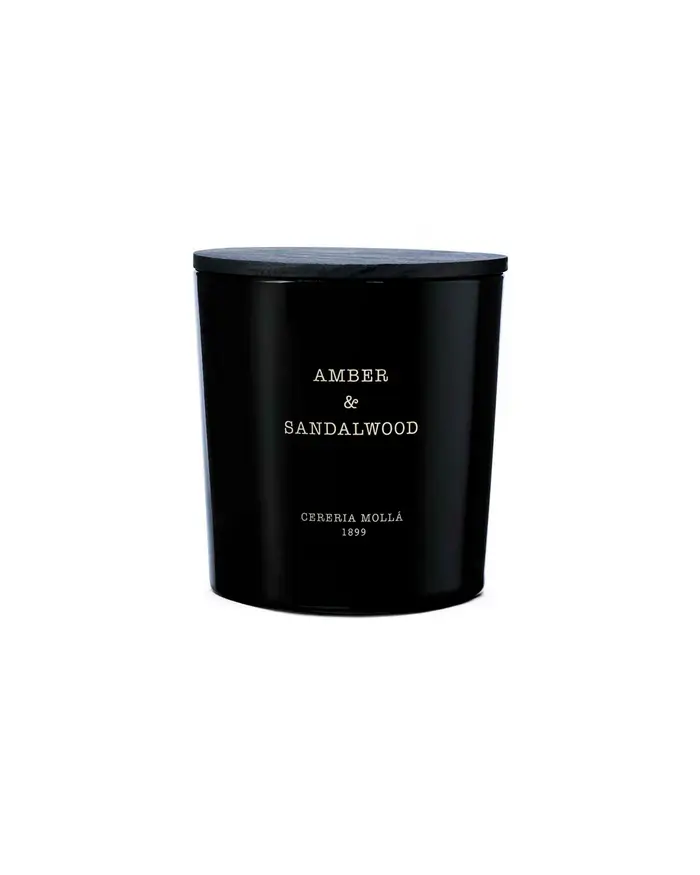 Cereria Mollà Candela Profumata Amber & Sandalwood 600 g con 3 Stoppini