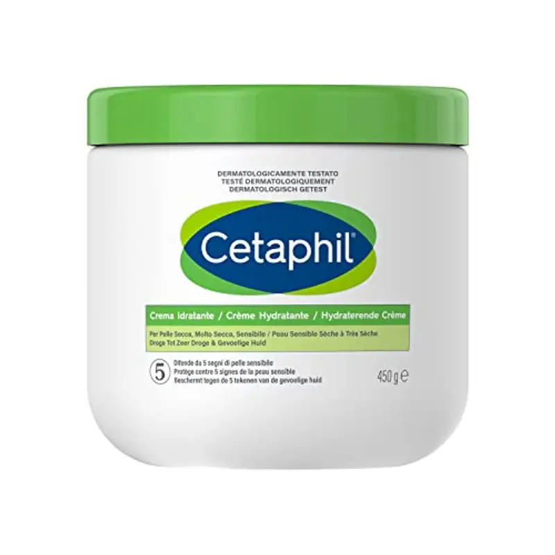 Cetaphil Crema Idratante Viso e Corpo per uso frequente, Idratazione intensa per 24 ore, Ideale per Pelle Secca, Molto Secca, Sensibile e