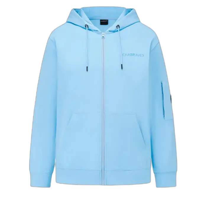 Chabrand Felpa con cappuccio zip monopiano Bleu