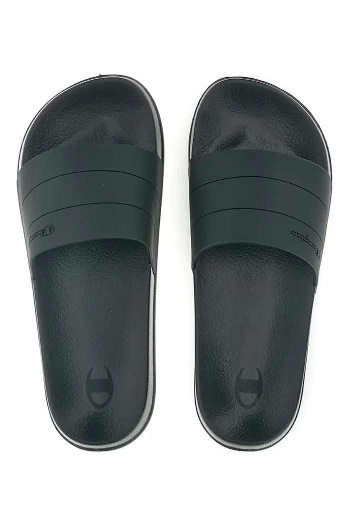 Ciabatte da piscina nero con fascia logata Champion All American Box Slide [NERO]