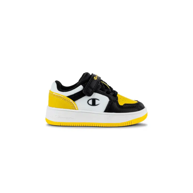 CHAMPION Sneakers basket nere e gialle da bambino Rebound 2.0