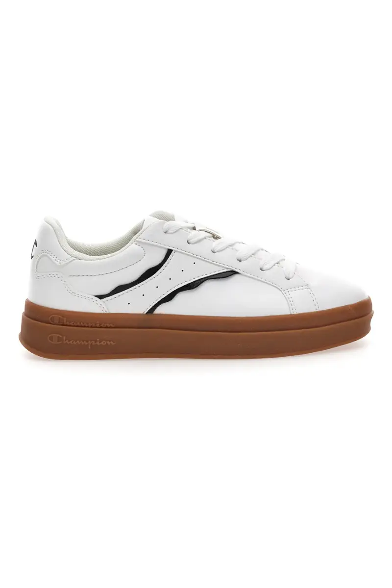 CHAMPION Sneakers bianche con suola marrone PRESTIGE PLATFORM [BIANCO]