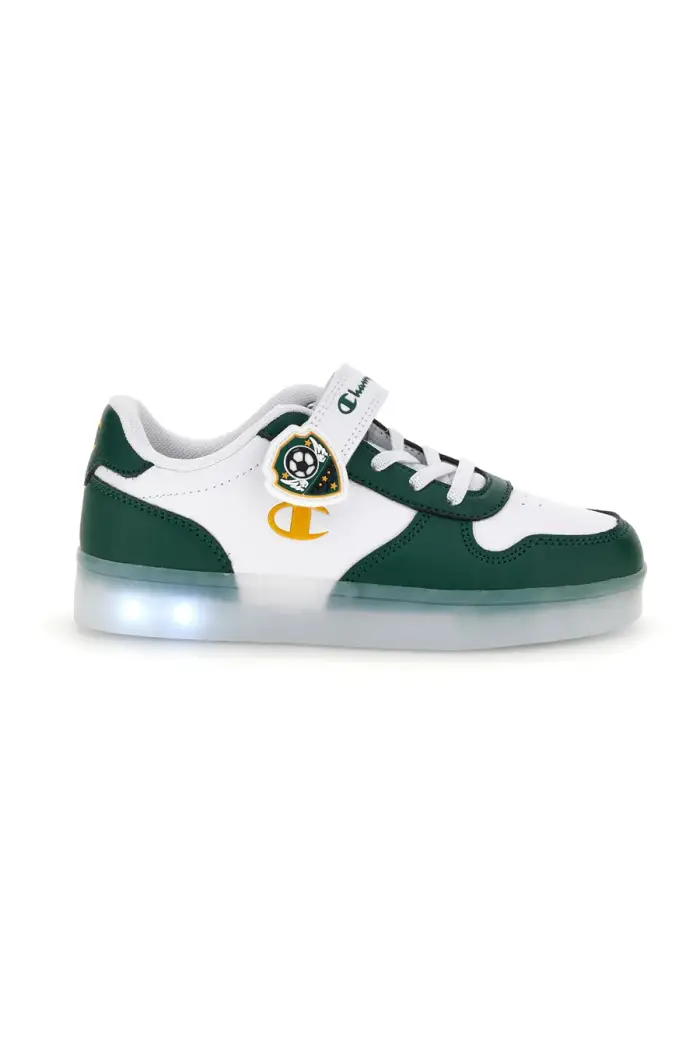 Sneakers bianche e verdi con luci LED Champion GLW B TD [BIANCO