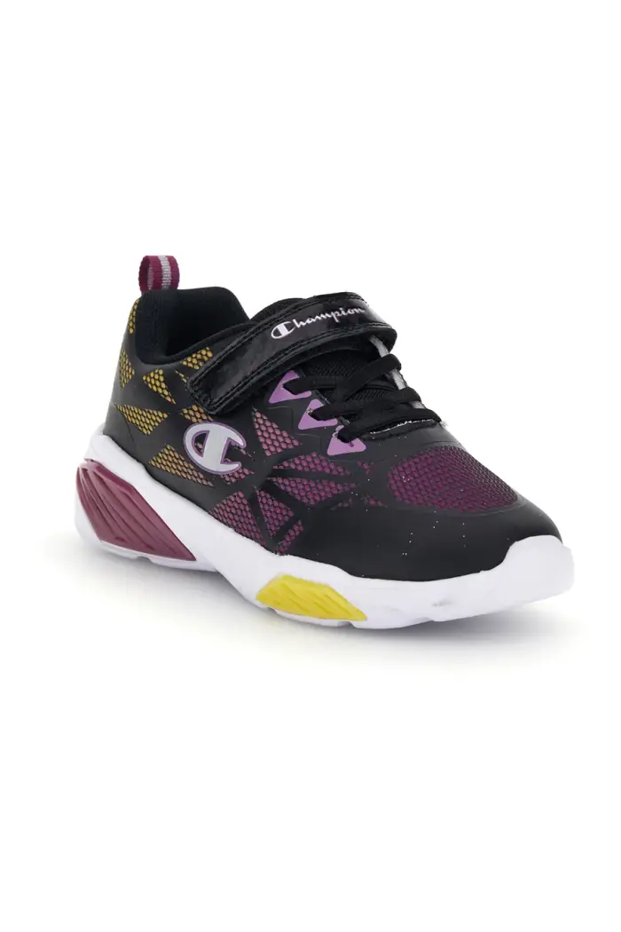 Sneakers nere con dettagli fucsia e gialli Champion WAVE TRI G PS [NBK]