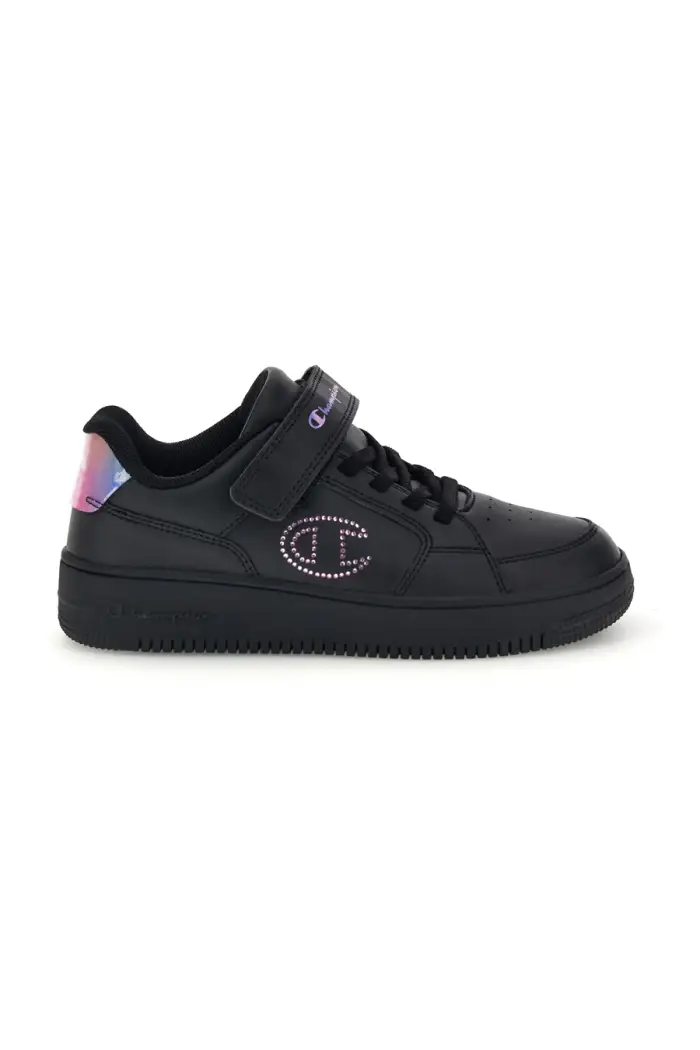 Sneakers nere con logo strass Champion RD18 Lenticular G PS [NERO